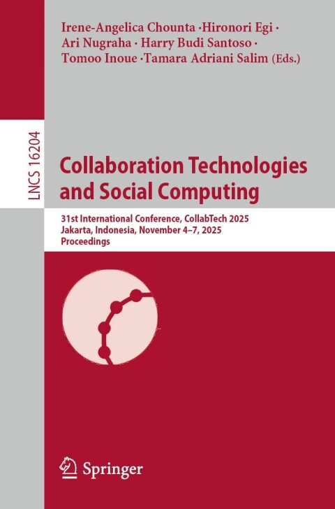 Cover image for book Collaboration Technologies and Social Computing