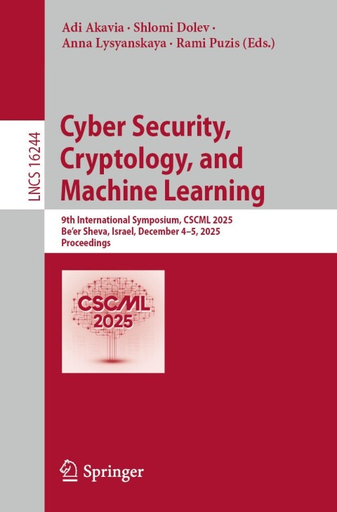 Cover image for book Cyber Security, Cryptology, and Machine Learning