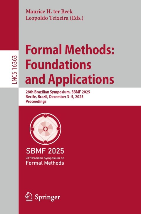 Cover image for book Formal Methods: Foundations and Applications