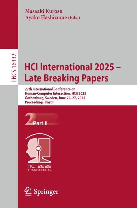 Cover image for book HCI International 2025 – Late Breaking Papers