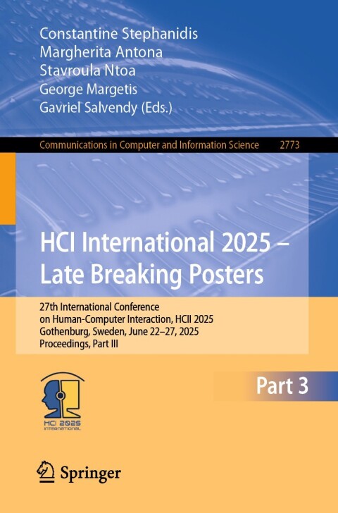 Cover image for book HCI International 2025 – Late Breaking Posters