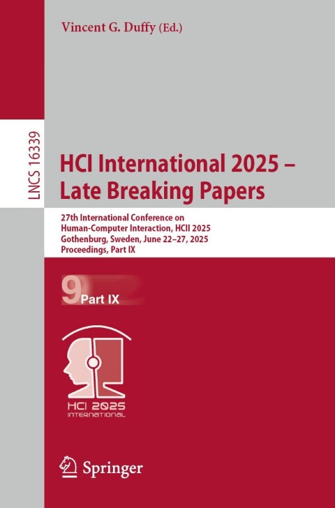 Cover image for book HCI International 2025 – Late Breaking Papers