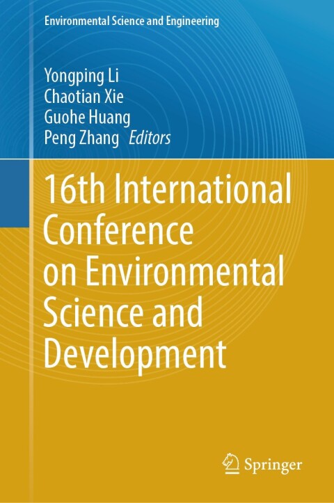 Cover image for book 16th International Conference on Environmental Science and Development