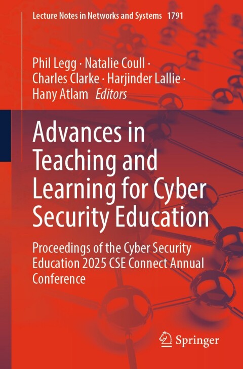 Cover image for book Advances in Teaching and Learning for Cyber Security Education