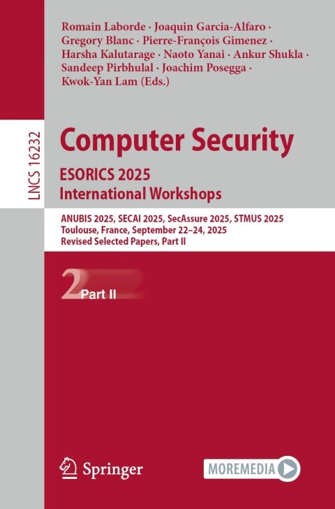 Cover image for book Computer Security. ESORICS 2025 International Workshops