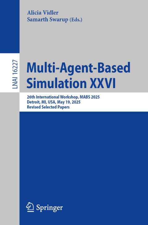 Cover image for book Multi-Agent-Based Simulation XXVI