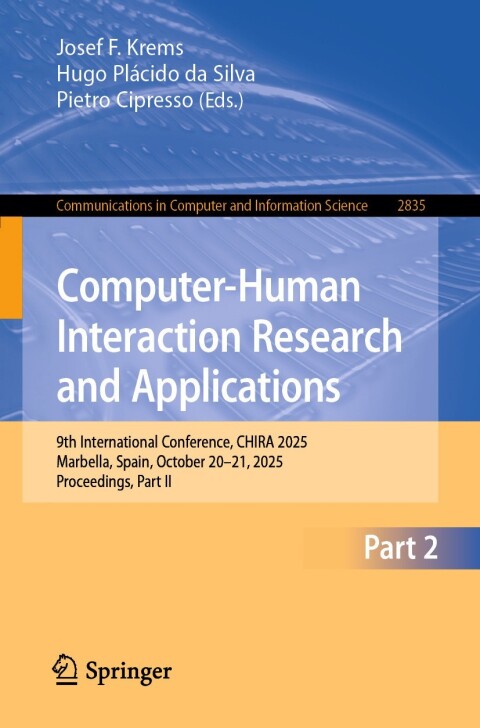 Cover image for book Computer-Human Interaction Research and Applications