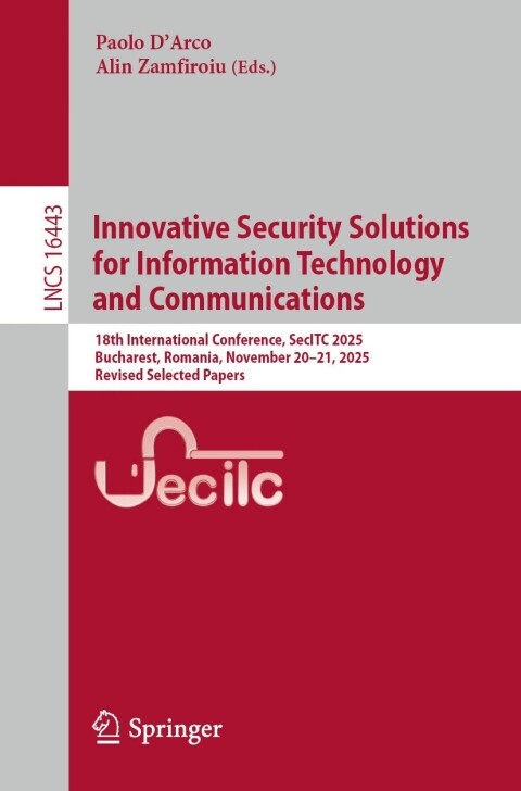 Cover image for book Innovative Security Solutions for Information Technology and Communications