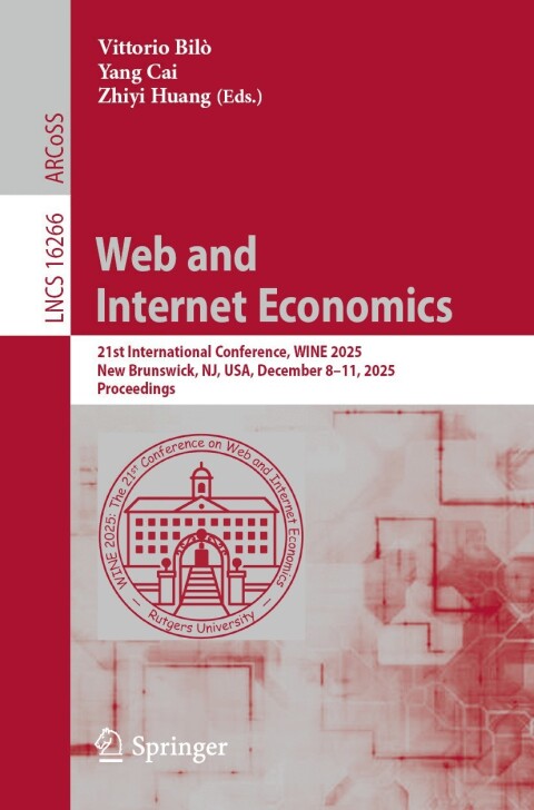 Cover image for book Web and Internet Economics