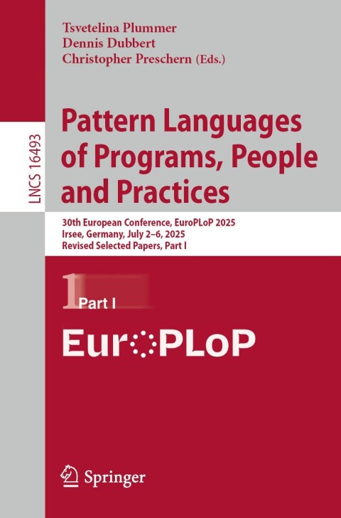 Cover image for book Pattern Languages of Programs, People and Practices