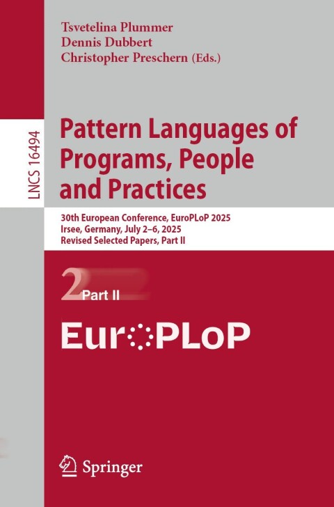 Cover image for book Pattern Languages of Programs, People and Practices