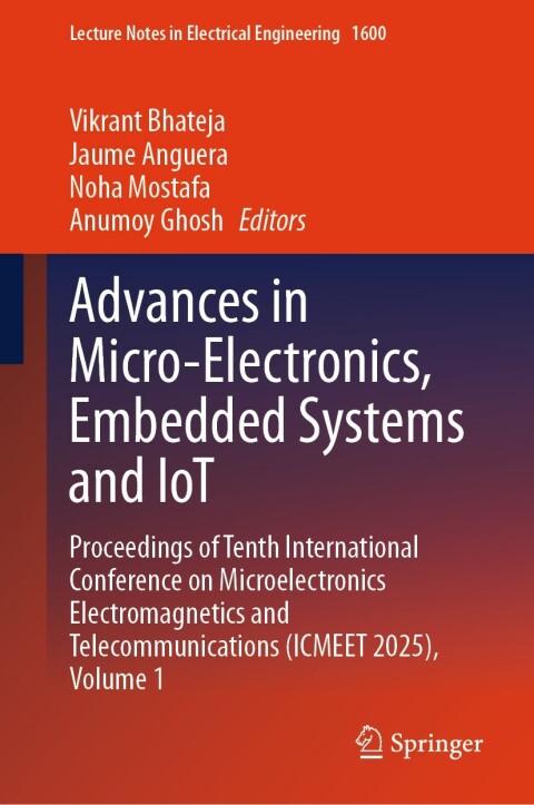 Cover image for book Advances in Micro-Electronics, Embedded Systems and IoT
