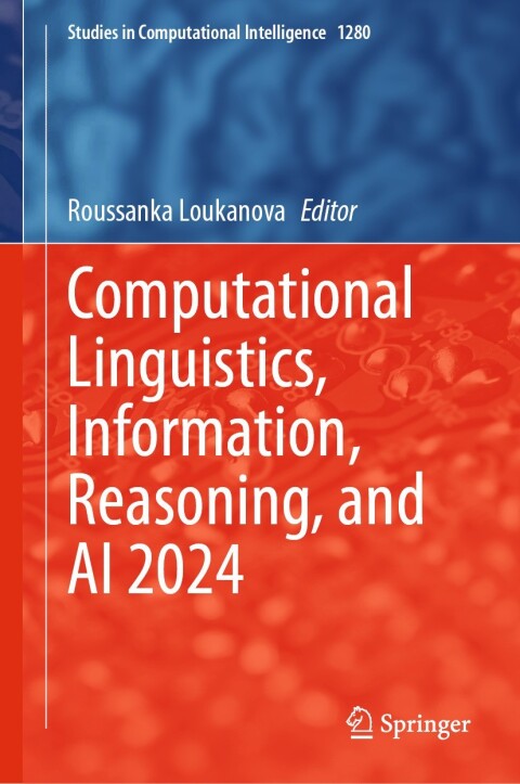 Cover image for book Computational Linguistics, Information, Reasoning, and AI 2024