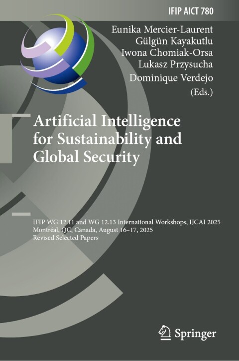Cover image for book Artificial Intelligence for Sustainability and Global Security