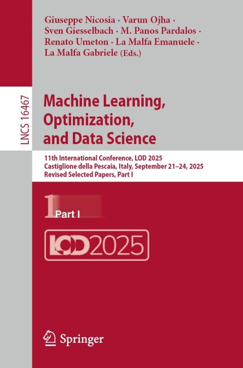 Cover image for book Machine Learning, Optimization, and Data Science