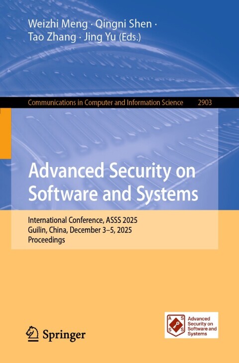 Cover image for book Advanced Security on Software and Systems
