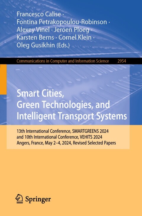 Cover image for book Smart Cities, Green Technologies, and Intelligent Transport Systems