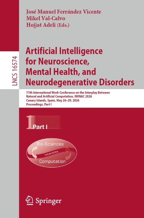 Cover image for book Artificial Intelligence for Neuroscience, Mental Health, and Neurodegenerative Disorders