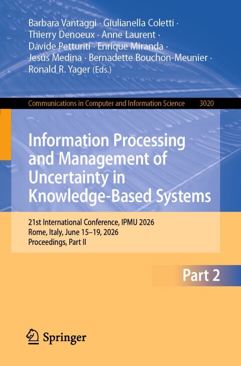 Cover image for book Information Processing and Management of Uncertainty in Knowledge-Based Systems