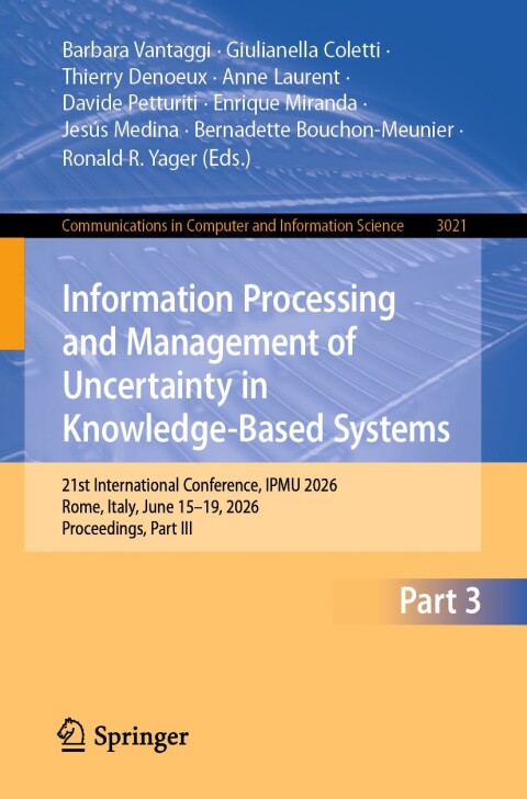 Cover image for book Information Processing and Management of Uncertainty in Knowledge-Based Systems