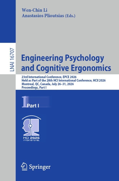 Cover image for book Engineering Psychology and Cognitive Ergonomics