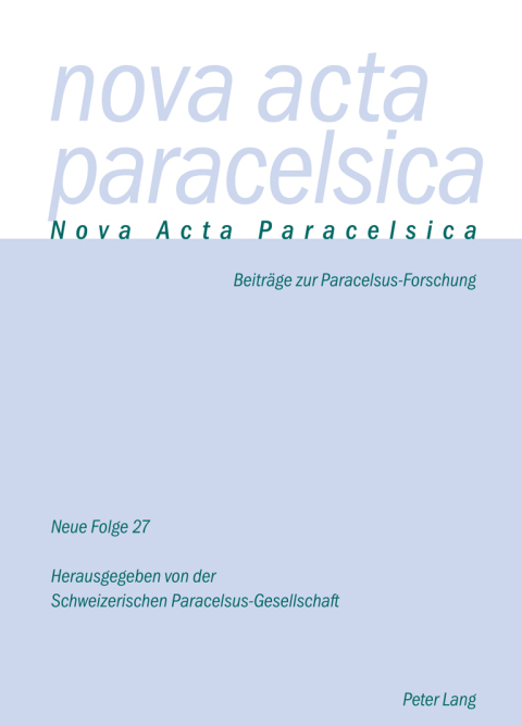 Cover image for book Nova Acta Paracelsica 27/2016
