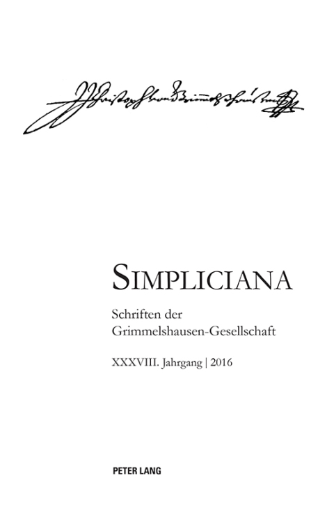 Cover image for book Simpliciana XXXVIII (2016)