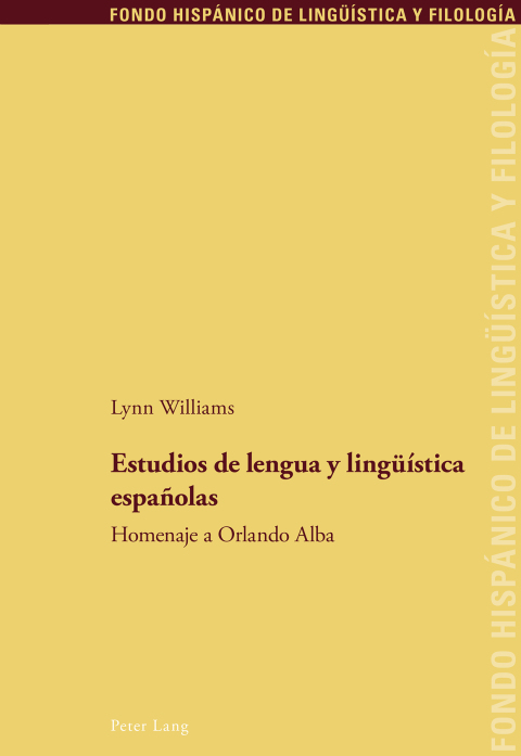 Cover image for book Estudios de lengua y lingüística españolas