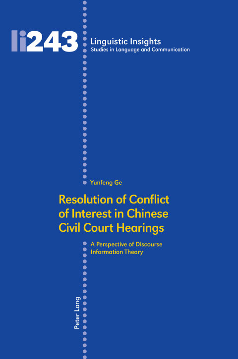 Cover image for book Resolution of Conflict of Interest in Chinese Civil Court Hearings