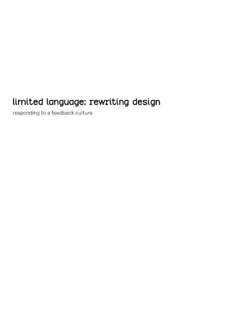 limited language: rewriting design 
