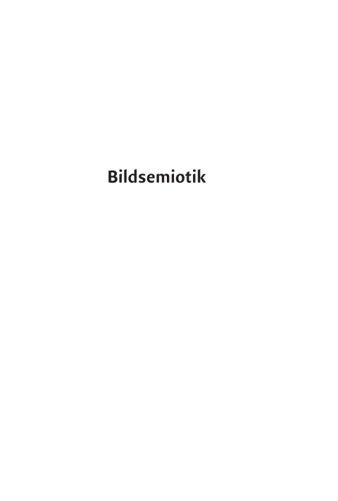 Cover image for book Bildsemiotik