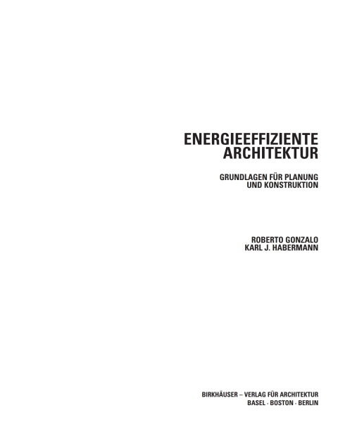 Cover image for book Energieeffiziente Architektur