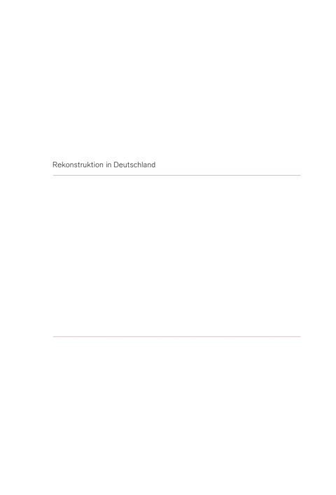 Cover image for book Rekonstruktion in Deutschland