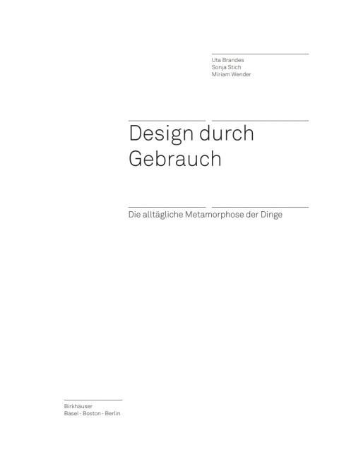 Cover image for book Design durch Gebrauch