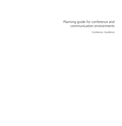 Cover image for book Planning Guide for Conference and Communication Environments