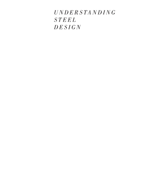 Cover image for book Understanding Steel Design