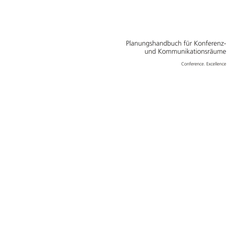 Cover image for book Planungshandbuch für Konferenz- und Kommunikationsräume