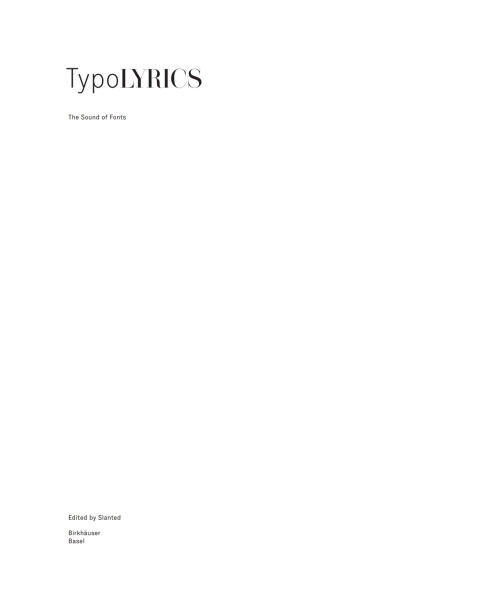 Cover image for book TypoLyrics