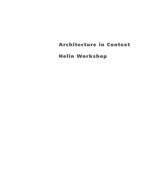 Architecture in Context 