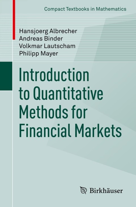 Cover image for book Introduction to Quantitative Methods for Financial Markets