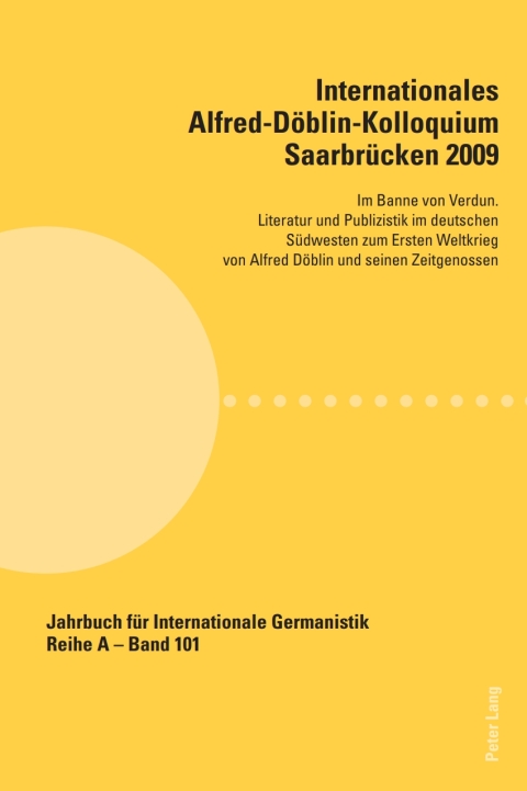 Cover image for book Internationales Alfred-Döblin-Kolloquium Saarbrücken 2009