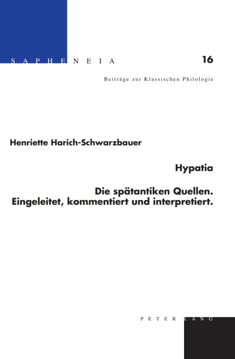 Cover image for book Hypatia
