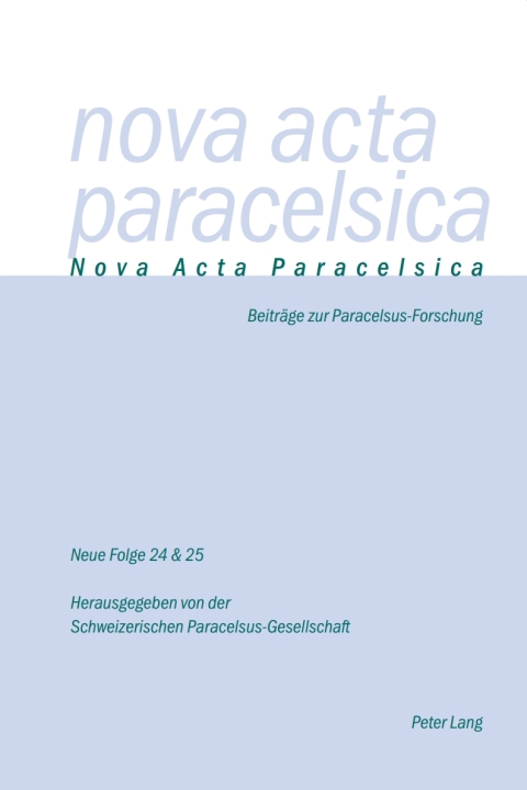 Cover image for book Nova Acta Paracelsica
