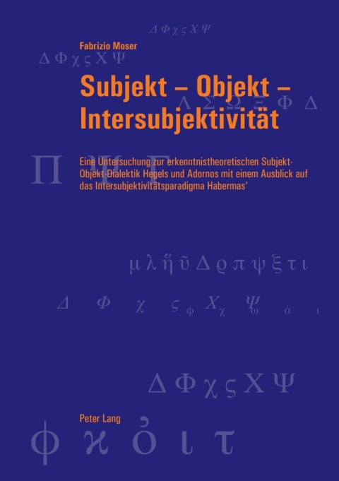 Cover image for book Subjekt  Objekt  Intersubjektivität