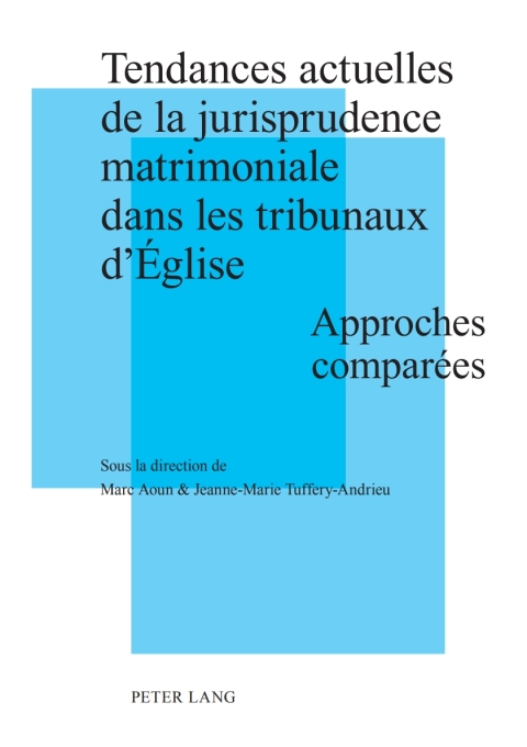 Cover image for book Tendances actuelles de la jurisprudence matrimoniale dans les tribunaux dÉglise