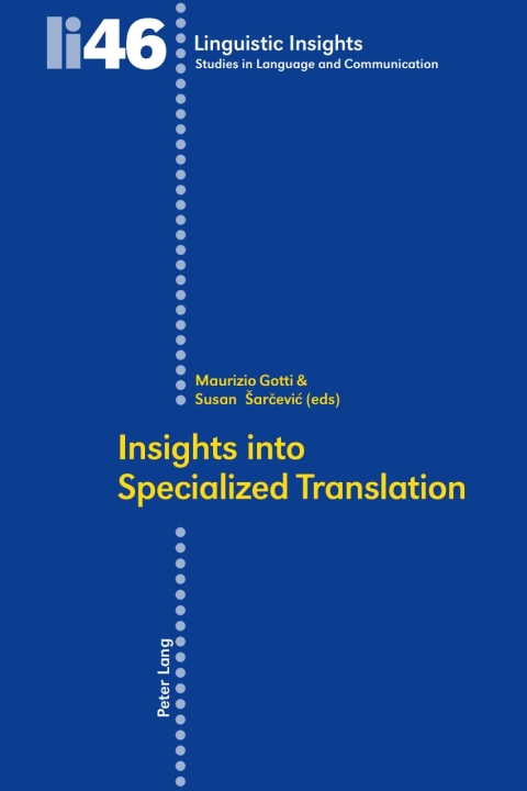 Cover image for book Insights into Specialized Translation