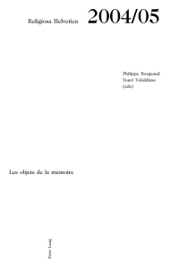 Cover image: Les objets de la mémoire 1st edition 9783039105922