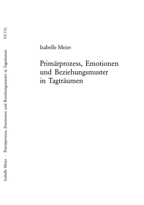 Cover image for book Primärprozess, Emotionen und Beziehungsmuster in Tagträumen