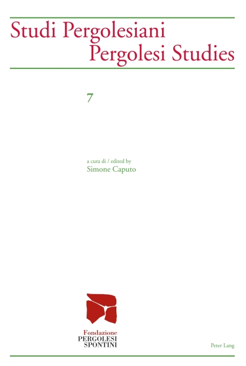Cover image for book Studi Pergolesiani- Pergolesi Studies