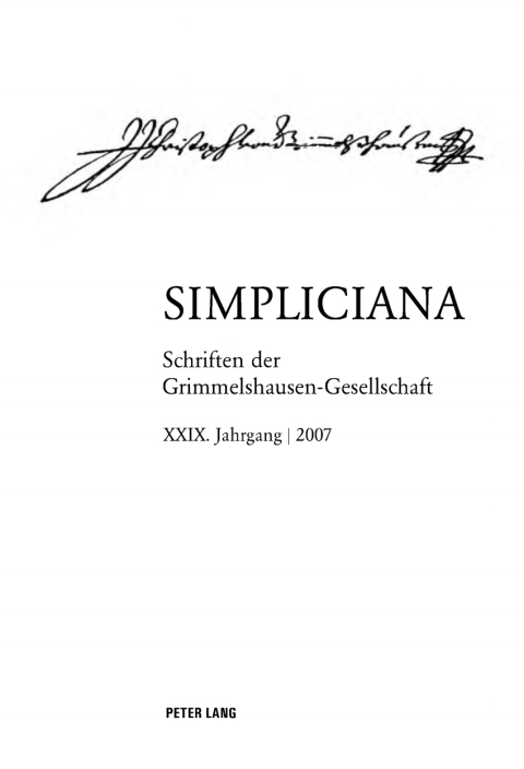 Cover image for book Simpliciana
